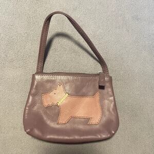 Radley London Purple Pink Mini Bag Vintage Y2K Dog Classic Small Leather British
